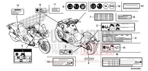CAUTION LABEL NC750JF de 2015